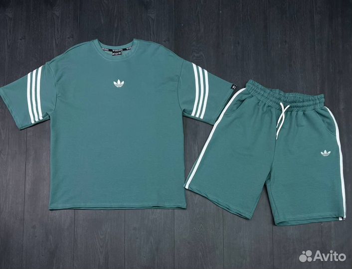 Летний спортивный костюм Adidas шорты+футболка