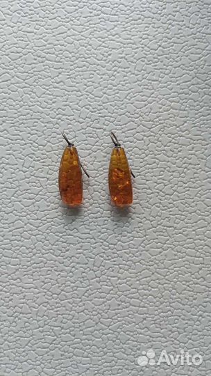 Серьги янтарь СССР