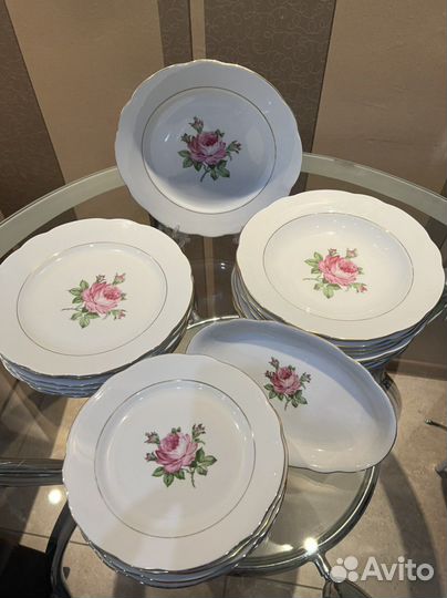 Сервиз столовый Кахла»Роза 25 предметов