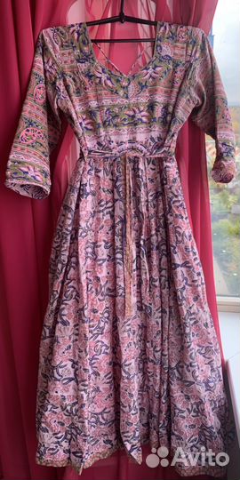 Платье солнце хлопок натуральный М