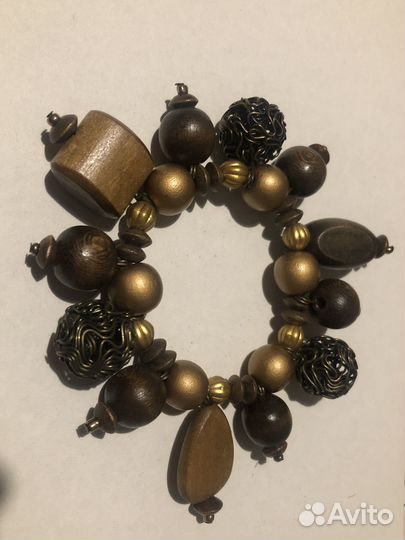 Браслет дерево металл