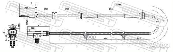 Датчик ABS nissan tiida 07- передн. 02606-015