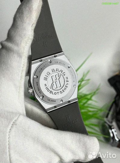 Часы наручные Hublot WHB3 серебро (Арт.86684)