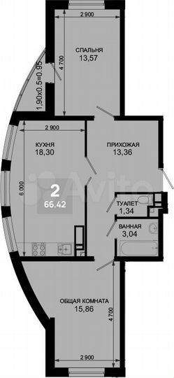 3-к. квартира, 66,4 м², 11/19 эт.