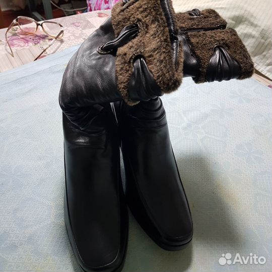 Кожаные полусапожки