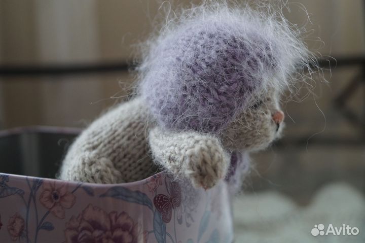 Игрушка спящий котенок
