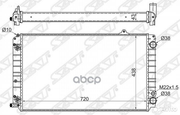 Радиатор Audi A8 94-02 AD0003 Sat