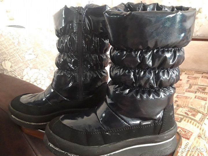 Дутыши для девочки. Темно- синие, очень тёплые