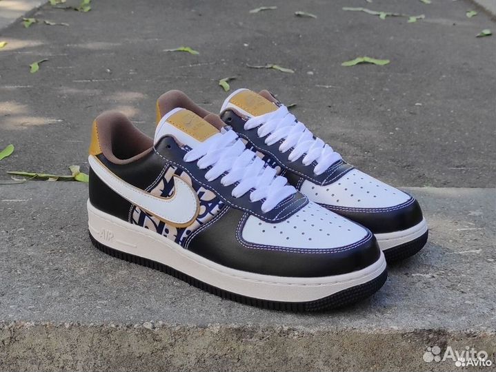 Кеды кожаные Nike air force, x Louis Vuitton