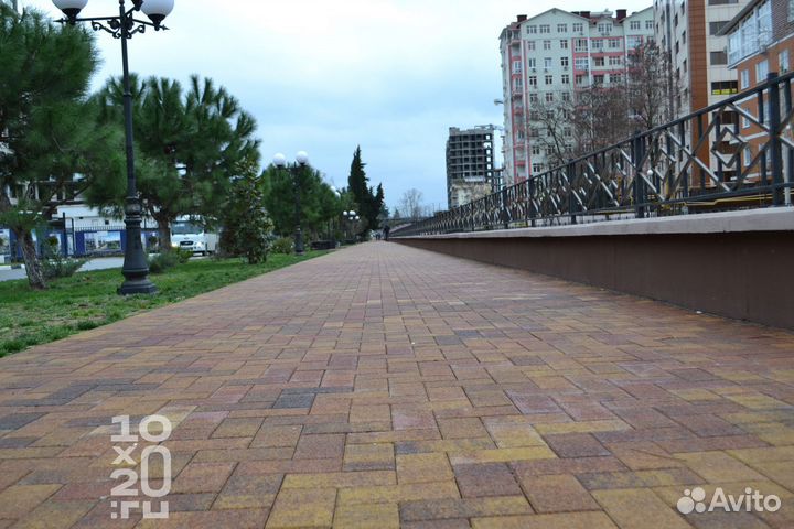 Тротуарная плитка, брусчатка, бордюры под ключ