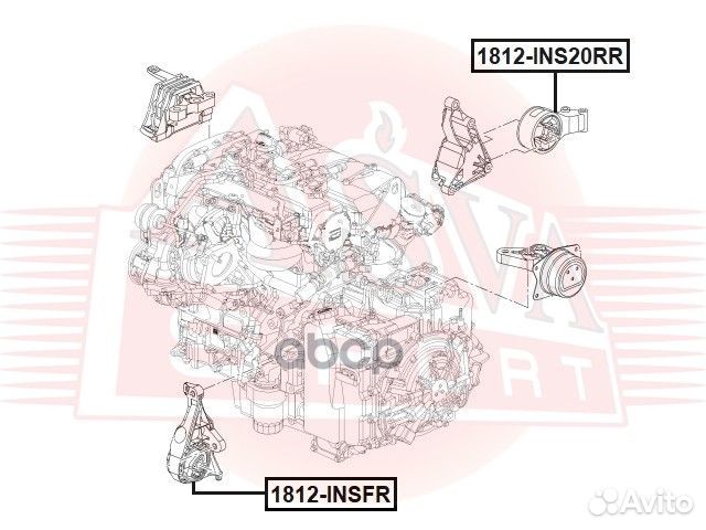 Опора двигателя 1812insfr asva