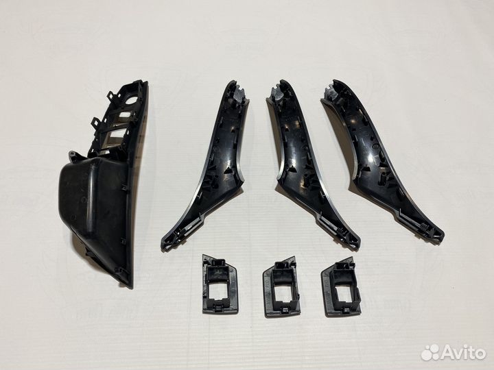 Накладки на ручки дверей черные BMW 5 F10/F11/F18