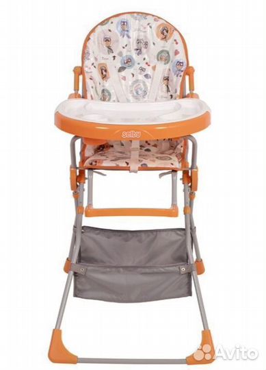 Стульчик для кормления Selby 252 Совы оранжевый