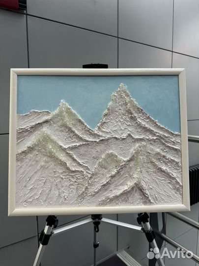Авторская картина текстурная объемная «Горы»