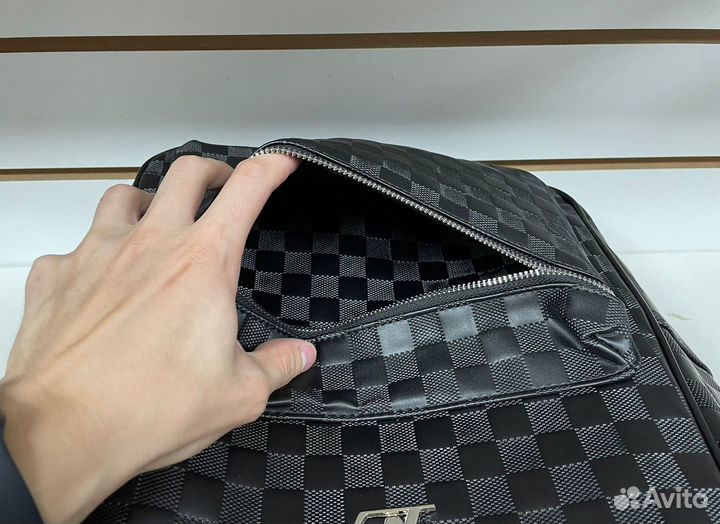 Рюкзак мужской кожаный Louis vuitton + Сумка