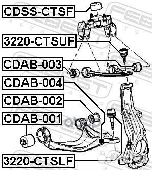 Febest сайлентблок переднего нижнего рычага CAD