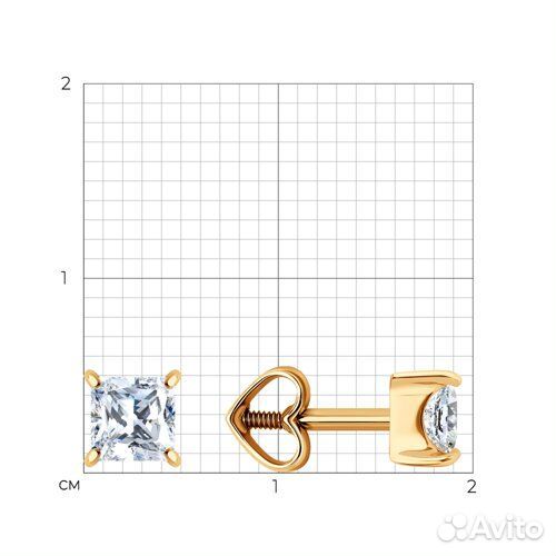 Серьги Diamant из золота, 51-122-02938-1