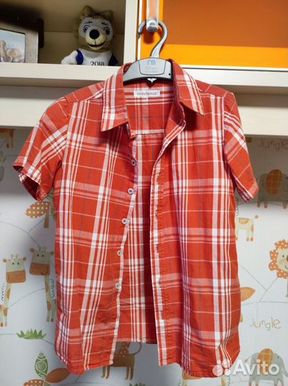 Рубашка для мальчика с коротким рукавом 128