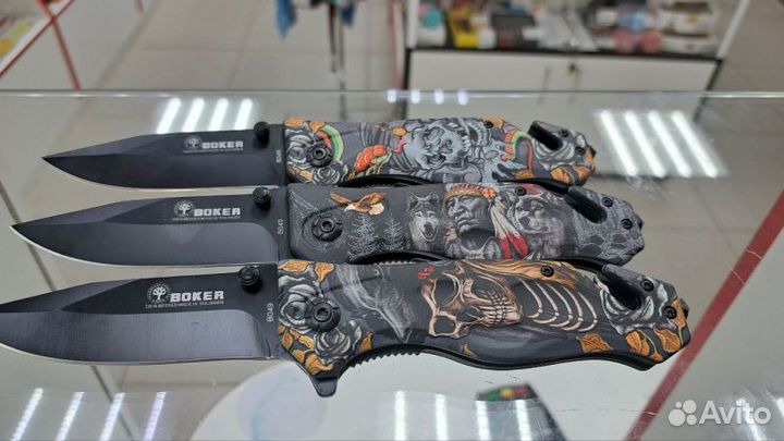 Нож складной Boker с принтом