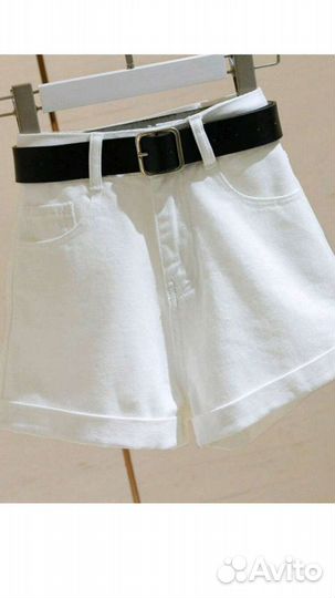 Шорты белые джинсовые