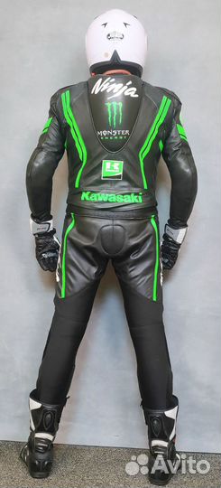 Новый мотокомбинезон Kawasaki. Раздельный, кожаный