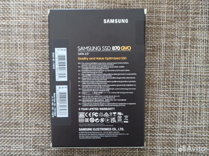 Ssd samsung 870 evo 1tb
