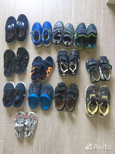 Пакет обуви 14 пар на мальчика 22-28 размер