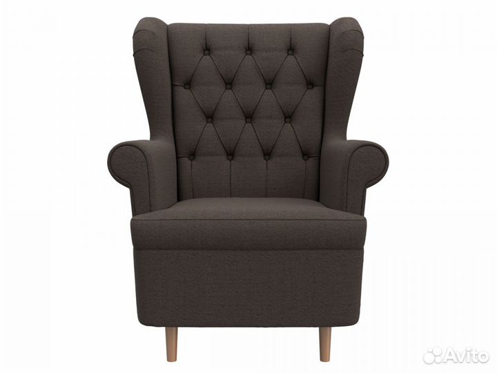 Кресло Торин Люкс, рогожка, амур коричневый