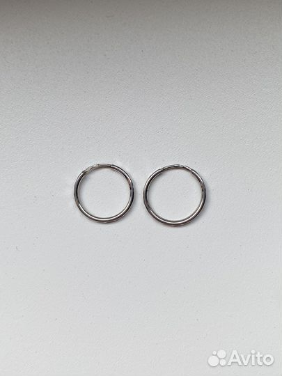 Серебряные сережки конго