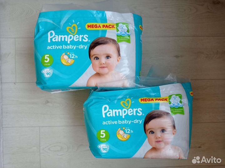 Подгузники Pampers Activе Baby Dry N5 90