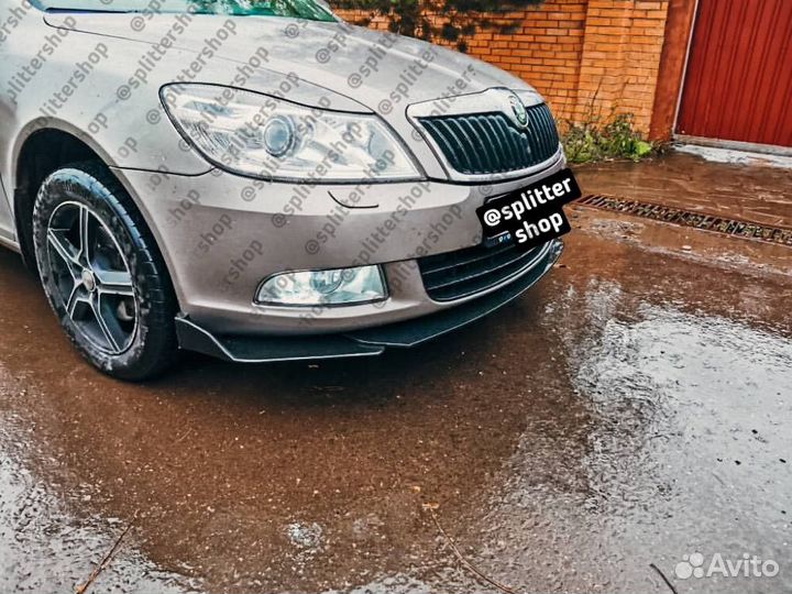 Сплиттер skoda octavia а5 губа на октавия а5