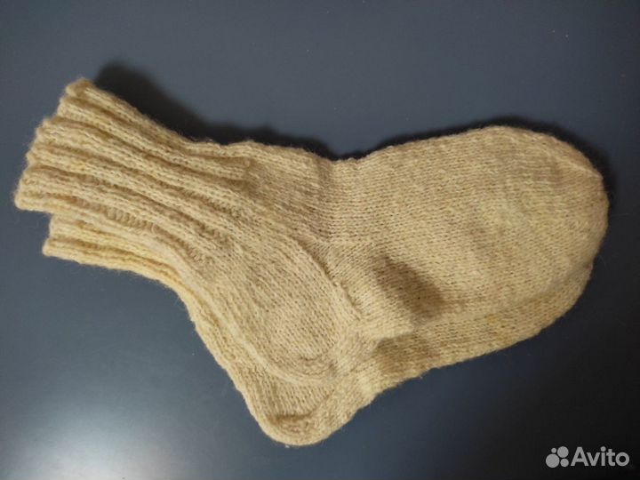 Носки шерстяные вязаные