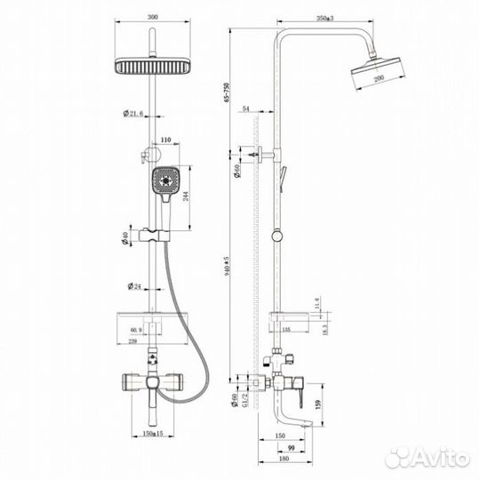 Душевая стойка Lemark Evitta LM0562C