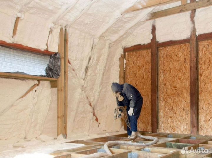 Утепление дома напылением пенополиуретана