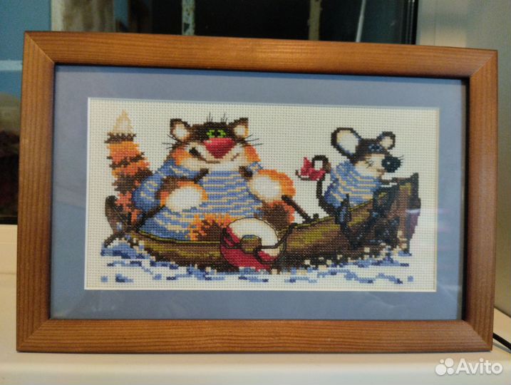 Картина вышитая крестом ручная работа