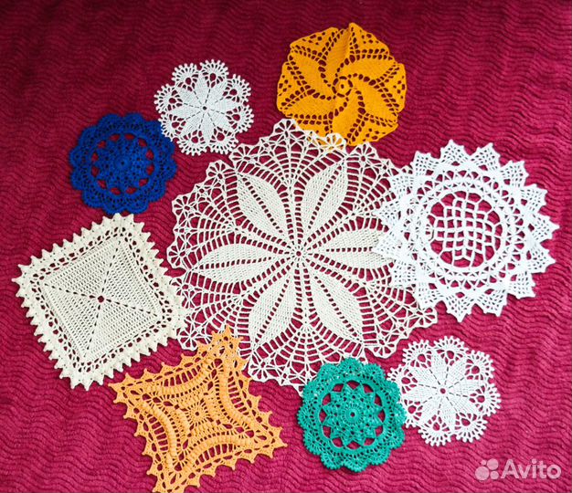 Салфетки вязаные ручная работа