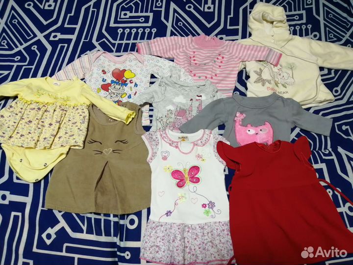 Вещи пакетом на девочку 62 68