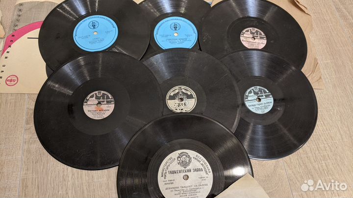 78 об/мин шеллак пластинки (8') (7 шт)