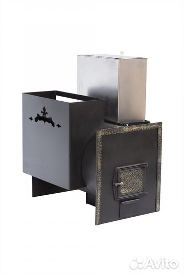 Печь для бани Батыр на 3 помещения (с баком)