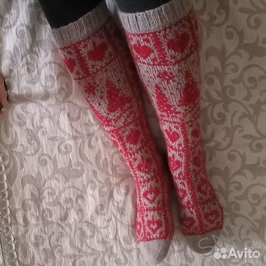 Гольфы шерстяные. Размер 38-39.Ручная работа