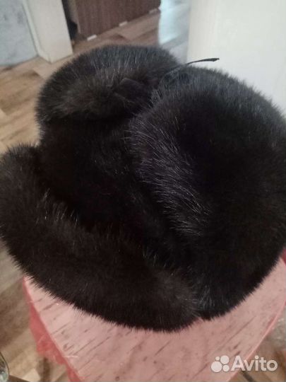 Шапка норковая ушанка