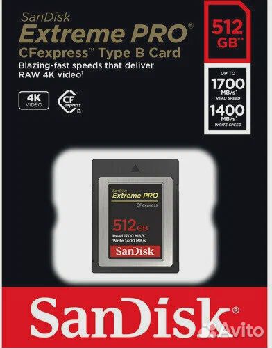 SanDisk CFexpress Type B 512GB. новый