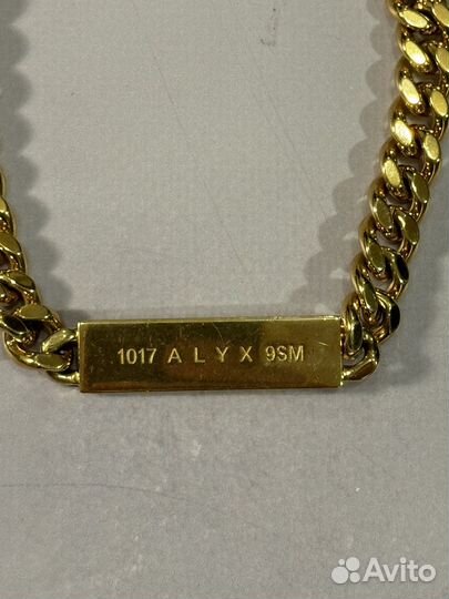 1017 Alyx 9sm Golden Plate Choker Necklace