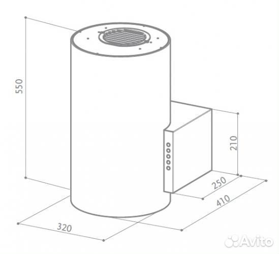 Вытяжка faber 110.0255.501 bios EG6 WH F32