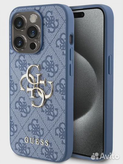 Чехол Guess для iPhone 15 Pro 4G Big metal logo H