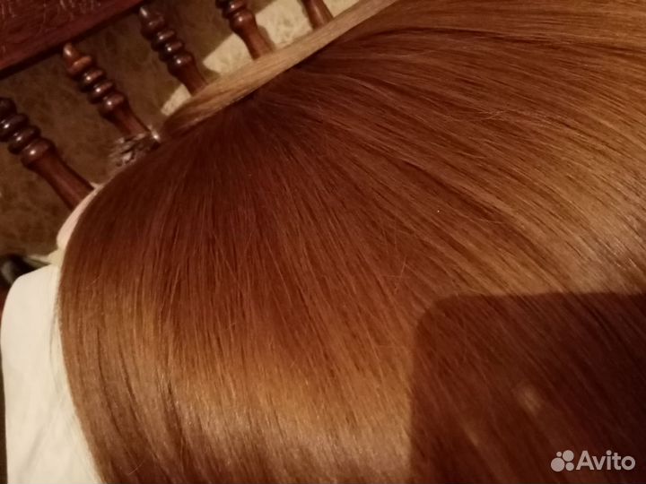 120гр 42см Донорские русые натуральные волосы