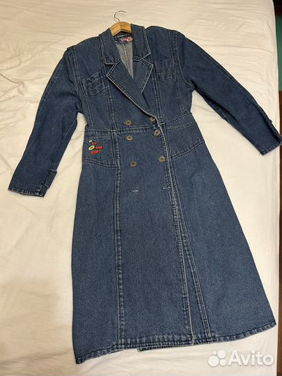 Джинсовое платье ретро винтаж