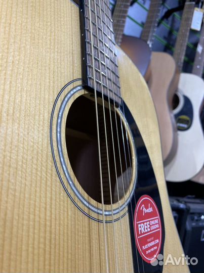 Fender cd-60s акустическая гитара массив