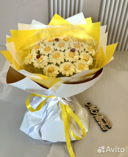 Сладкие букеты,цветы из шоколада,ромашки