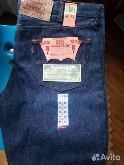 Джинсы Levis 501xx vintage 42/33 made in USA